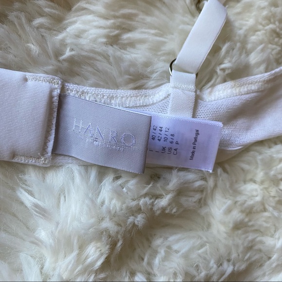 Hanro Of Switzerland Cotton Lace Soft Cup Bra Size 6/8 Small - Picture 5 of 6